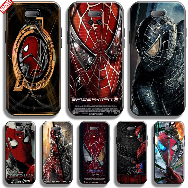 

Spiderman Marvel For Xiaomi Redmi Note 9S Phone Case 6.67 Inch Soft Silicon Coque Cover Black Funda Comics