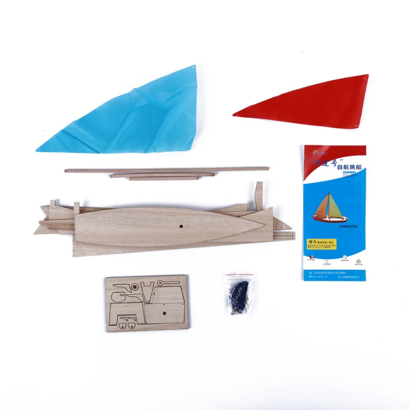 

Self-propelled Sailing Wooden Boat Model Building Kits DIY Sailing Model Assembling Toys children's Toys Handmade Class Wooden