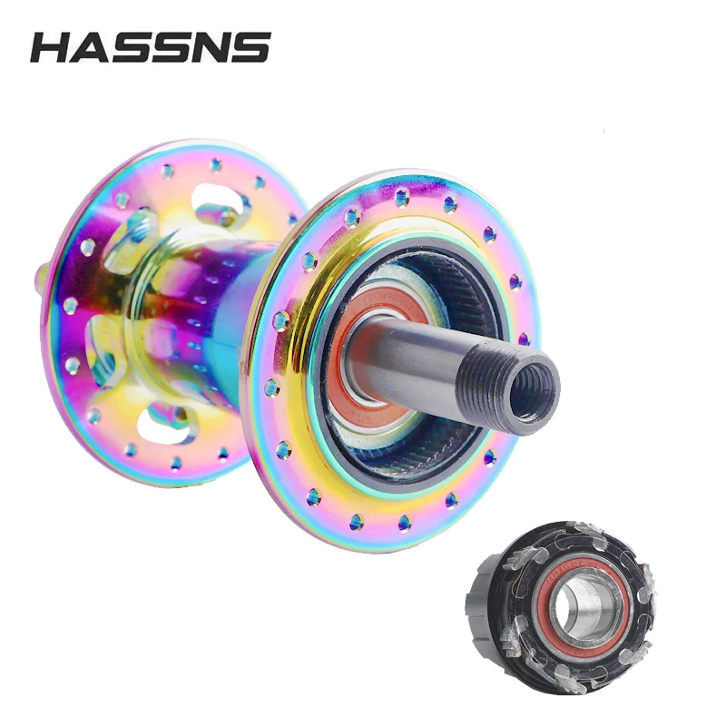 Фото Велосипедная задняя втулка HASSNS Noisy Cube Pro 7 Freehub MTB, 32 отверстия, для дёрт-джампинга, 15*100/10*135 мм, велосипедные втулки №4