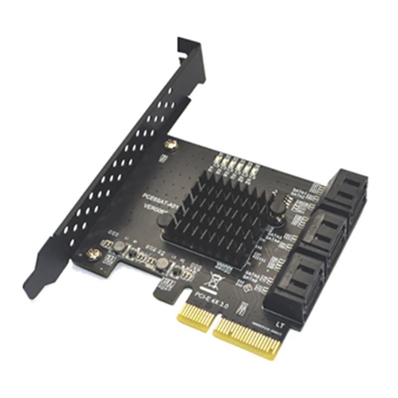 

Адаптер SATA PCI E, 6 портов, SATA 3,0-PCI Express X4, плата расширения SATA3.0 Pcie PCI-E SATA контроллер