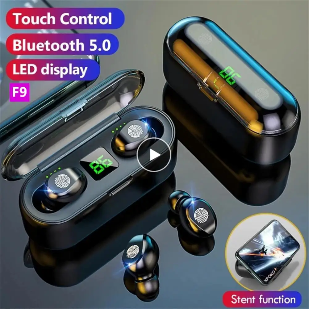 

Tws-стереонаушники F9 с поддержкой Bluetooth 5,0 и микрофоном