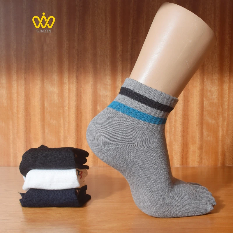 

Men Short Tube Cotton Running Five Finger Socks Casual Sports Marathon Five-toed Ankle Socks Breathable Sweat-absorption MKB027