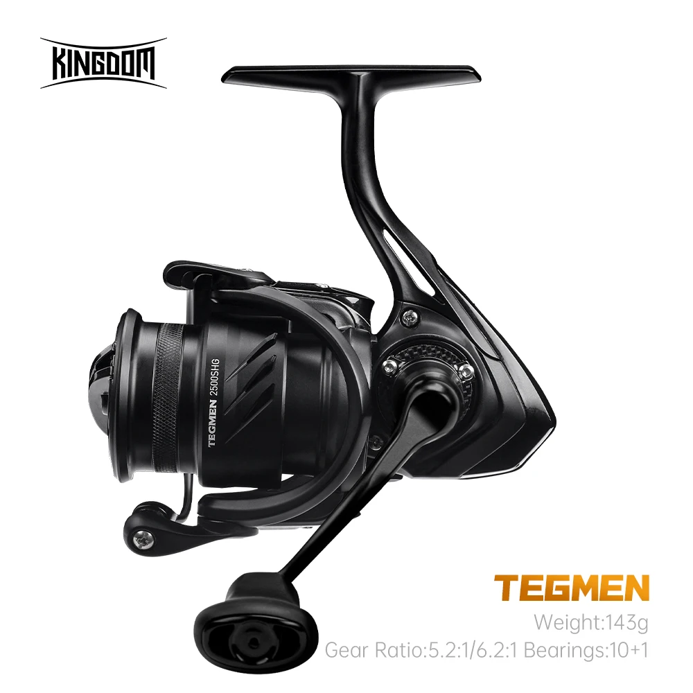 KINGDOM TEGMEN All Carbon Fiber Spinning Fishing Reel 10+1BB