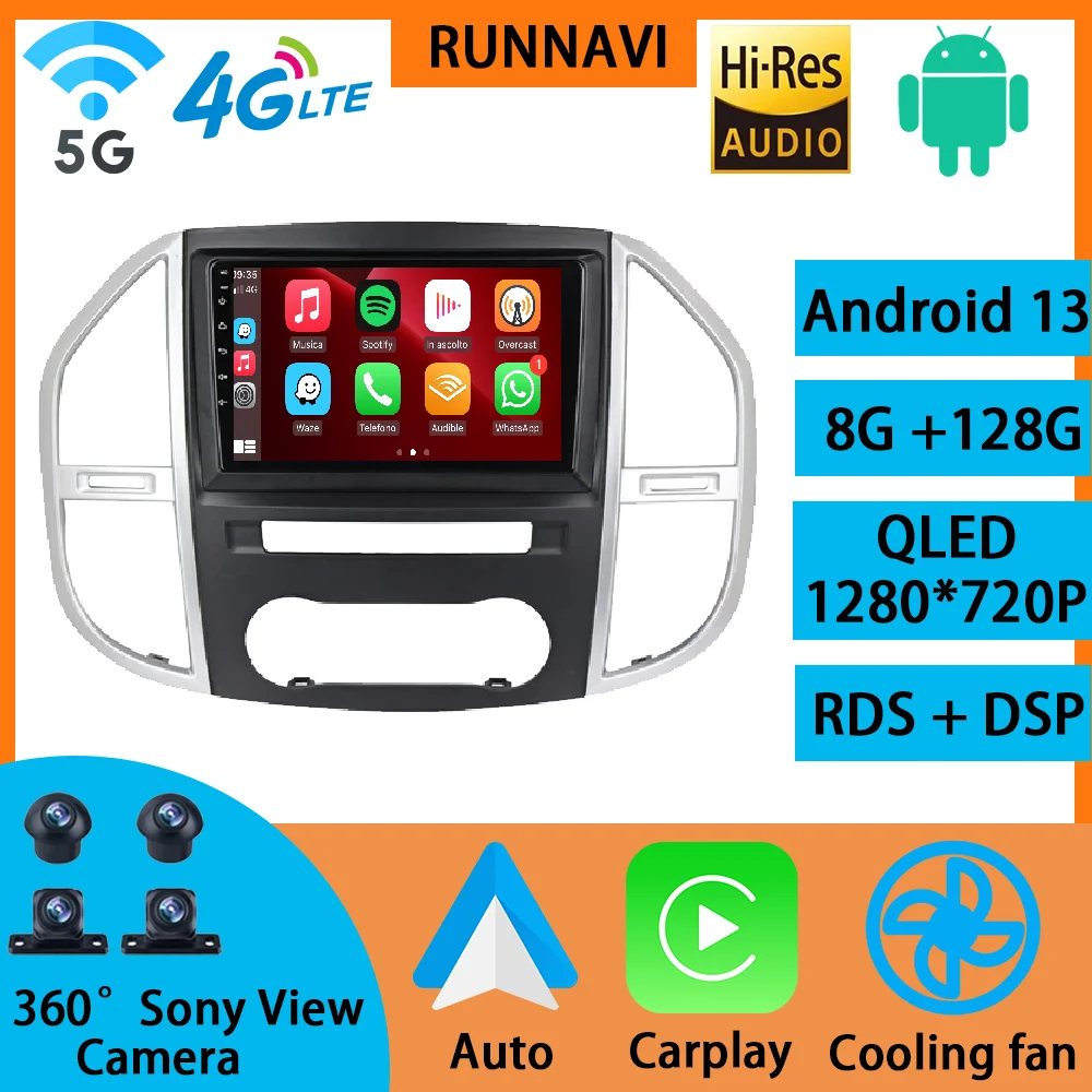 

Android 13 For Mercedes Benz Vito 3 W447 2014 - 2020 Car Radio Multimedia DVD Player Stereo Carplay Auto DSP Navigation GPS RDS