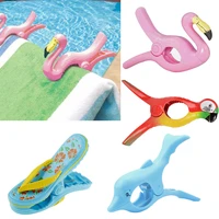 plastic cute animal sun chair beach towel windproof clip towel clip prevent windshield clip bathroom accessories space saving