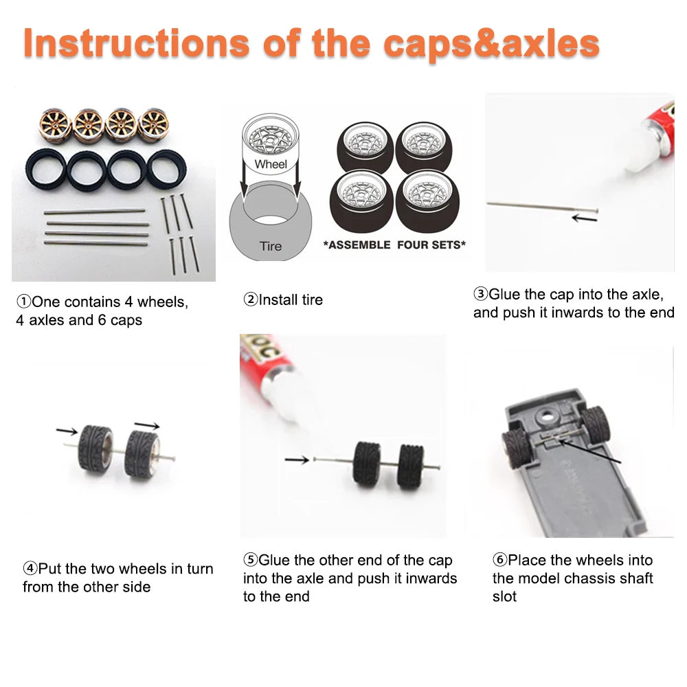 Kicarmod модель 1/64 автомобильные вездеходные колеса с резиновой заклепкой оси