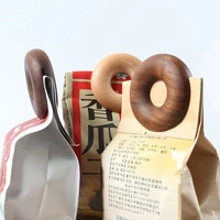 storage in the kitchen wooden doughnut sealing clips creative decoration snack packaging bag moisture proof clip sealing machine