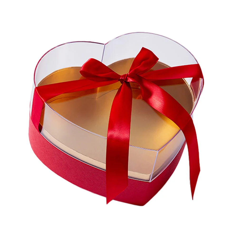 

Acrylic Flower Gift Box Heart Shaped Packing Box Flower Arrangement Container