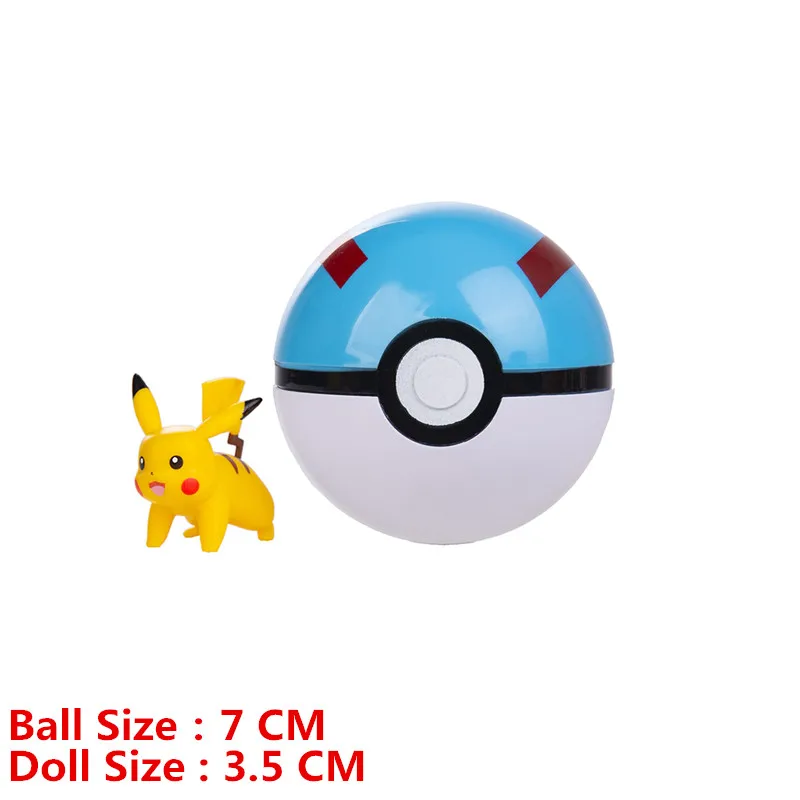 Фото Покемон аниме фигурка ремень эльф Pokeball Пикачу; Чаризард Карманный Монстр Pokeball экшн-модель домашних животных детские подарки на день рожден... №2