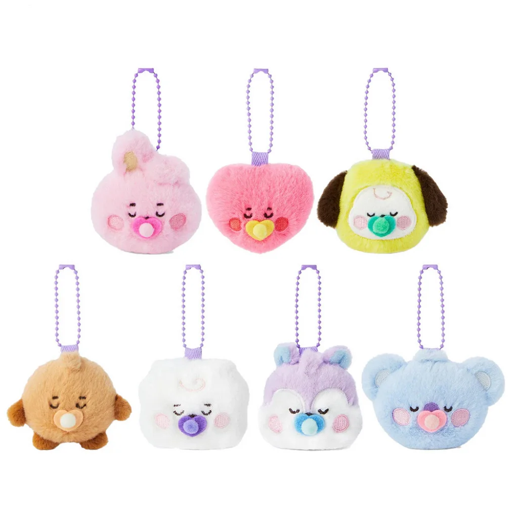 НОВЫЙ BT21 BORN Series плюшевая кукла брелок кулон мини-мультяшная модель сосков для