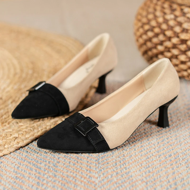 

2022 New Plus Size Women's Party High Heels Four Seasons Women's Shoes High Quality Pointed Toe Shallow Mouth Casual Shoes
