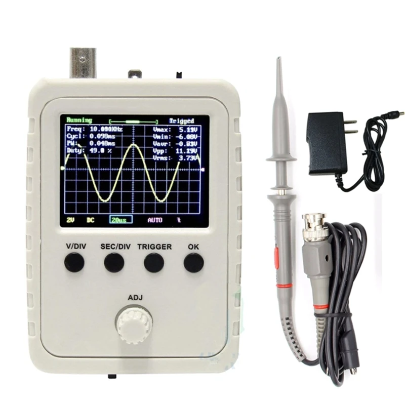 

Spot Goods 2.4Inch Portable Tft Digital Mini Oscilloscope Logic Analyzer Kit With European Power Supply + Bnc Probe Eu Plug