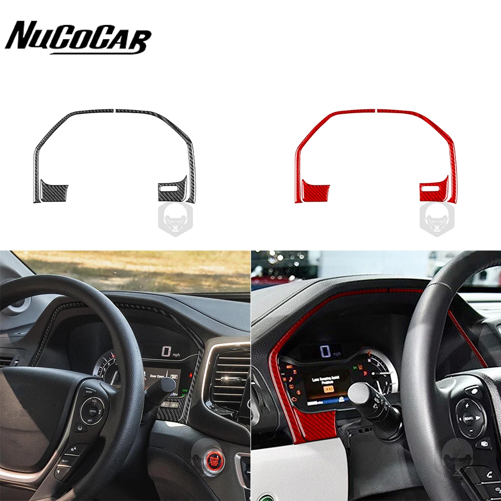 Для Honda Ridgeline 2017-2020 инструмент из углеродного волокна спидометр панель накладка