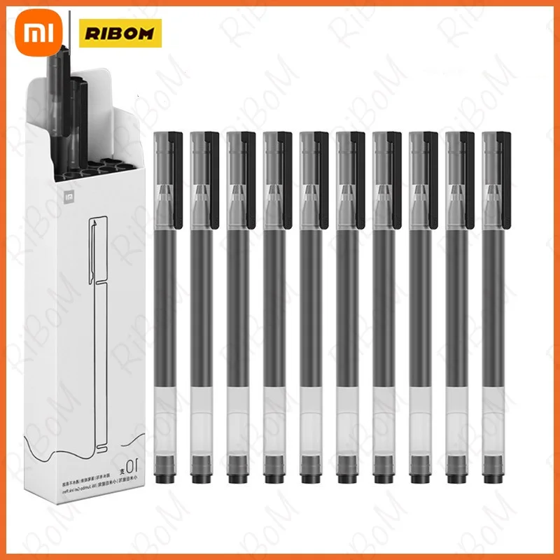 

New Xiaomi Super Durable Writing Sign Pen 0.5mm Gel Pen Signing Pens Smooth Switzerland Refill Red Black Ink Pen Ballpoint Pen