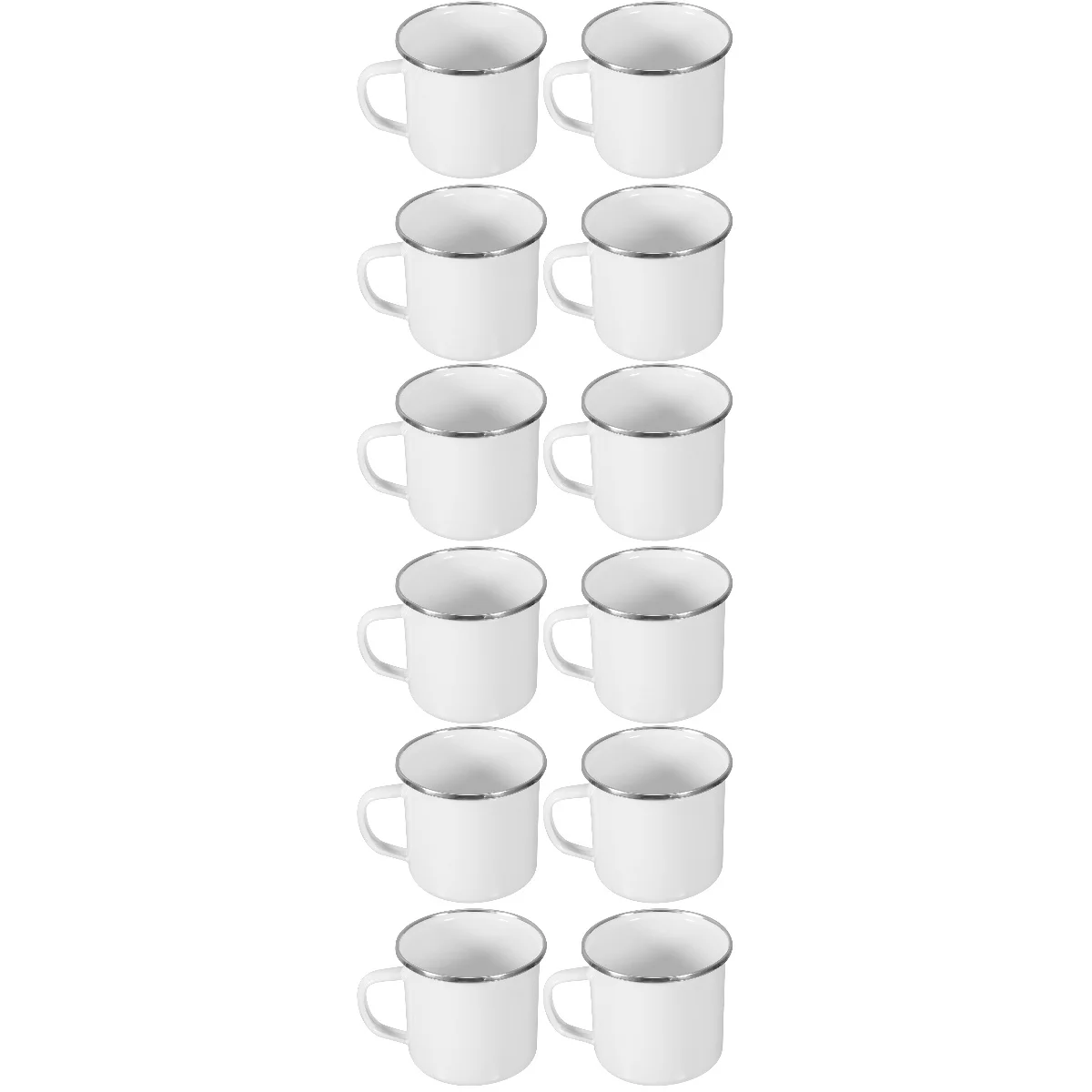 

12 Pcs Enamel Mug Home Cup Sublimation Camping Children Espresso Mug Household Mugs Travel