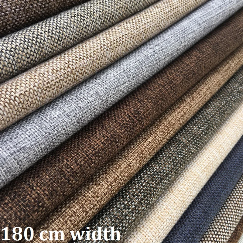 

180 см * 100 см расширенная утолщенная Высококачественная льняная ткань для дивана «сделай сам» скатерть подушка однотонная грубая хлопчатобу...