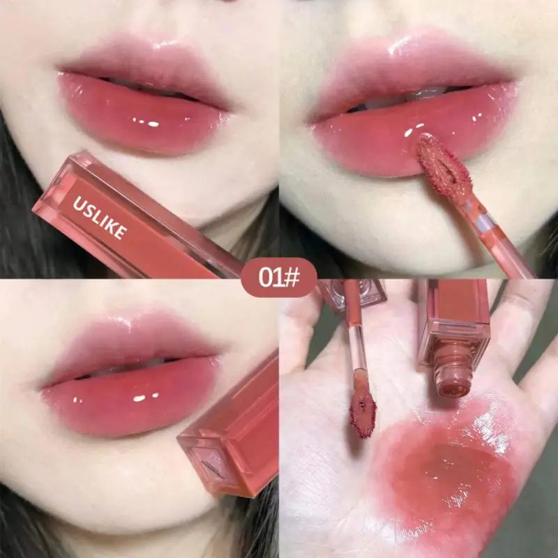 Квадратный стеклянный зеркальный блеск для губ 5 цветов |