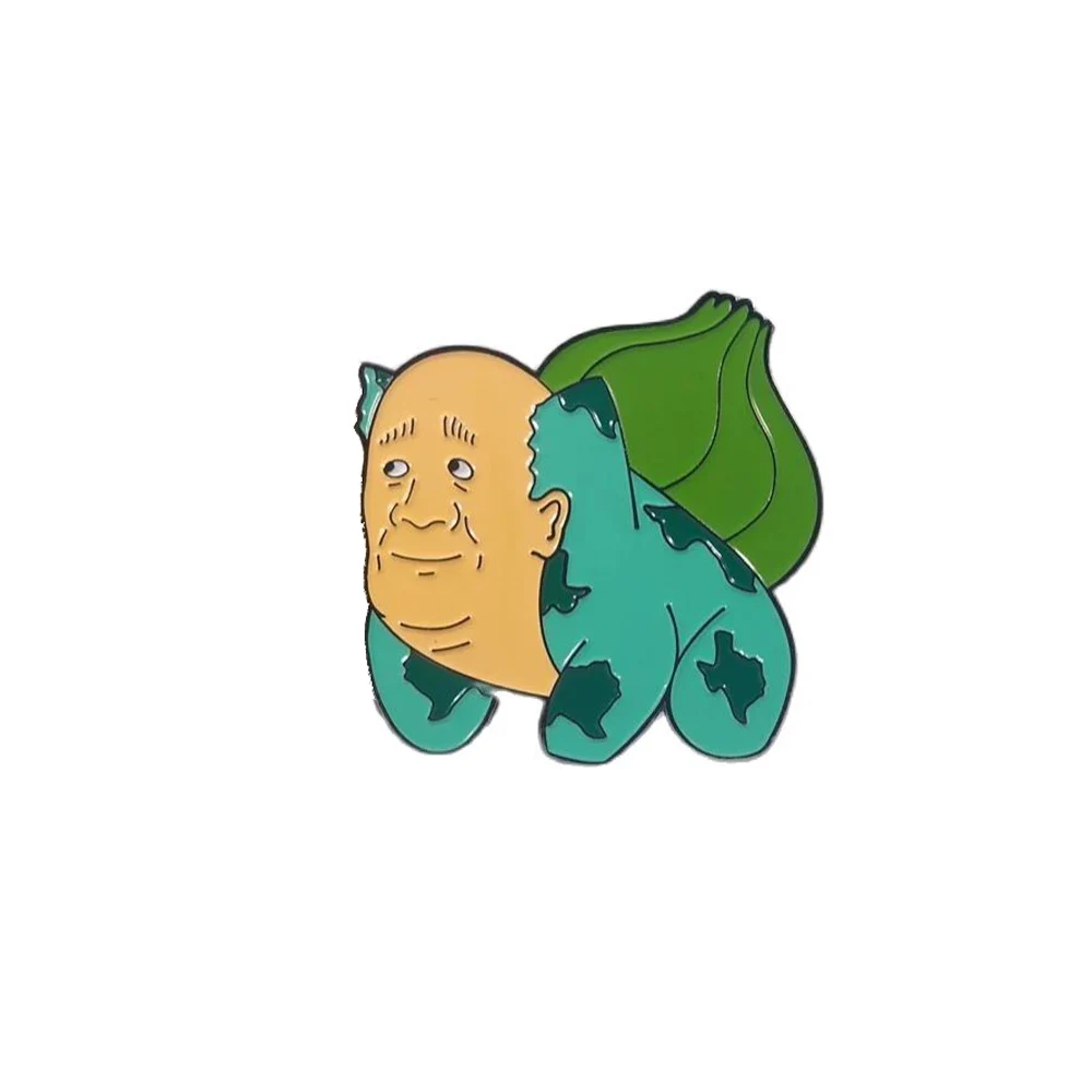 

Harong New Funny Brooch King of the Hill Enamel Interesting Pin for Birthday Party Jewelry Metal Accessories Gift