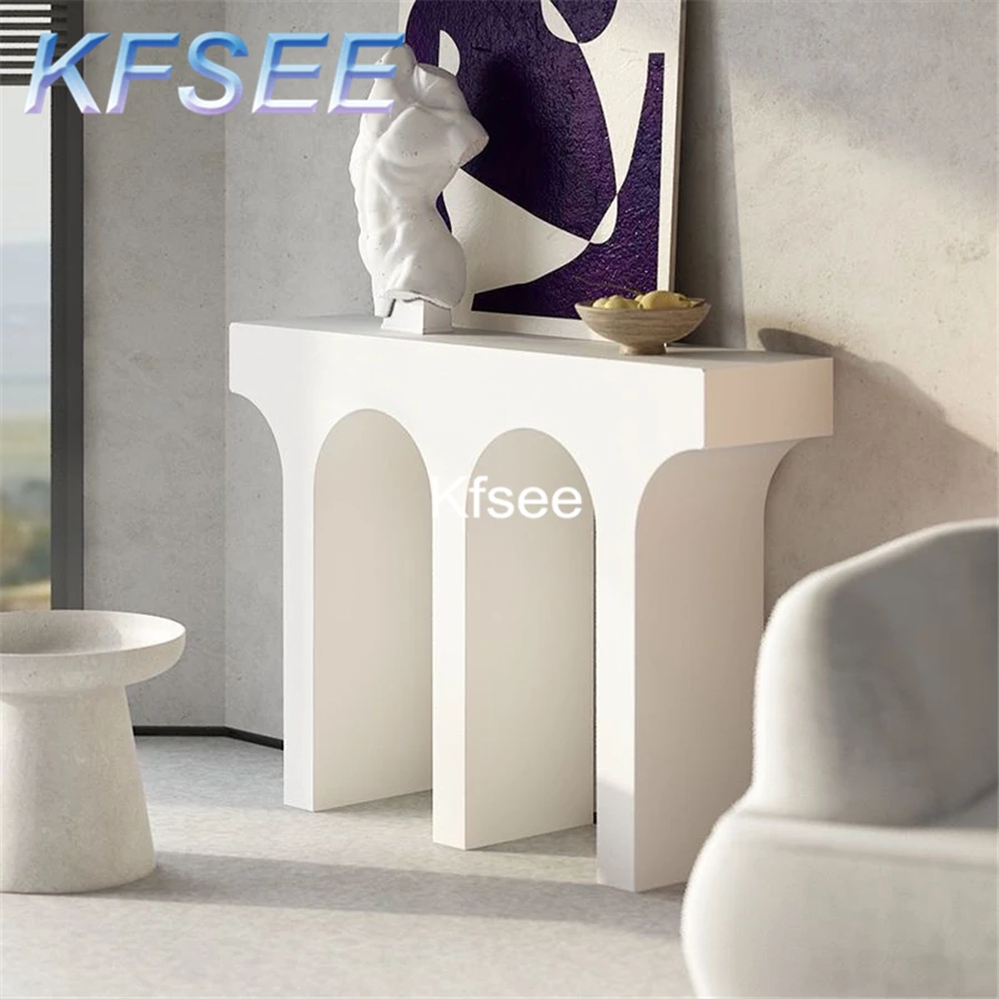 Kfsee 1Pcs A Set Prodgf Arch Style White Console Table |