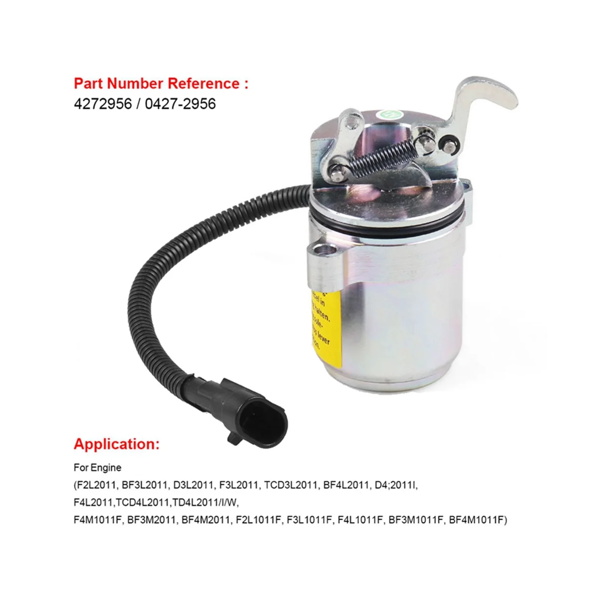 04272956 12V Электромагнитная катушка выключения подачи топлива 6686715