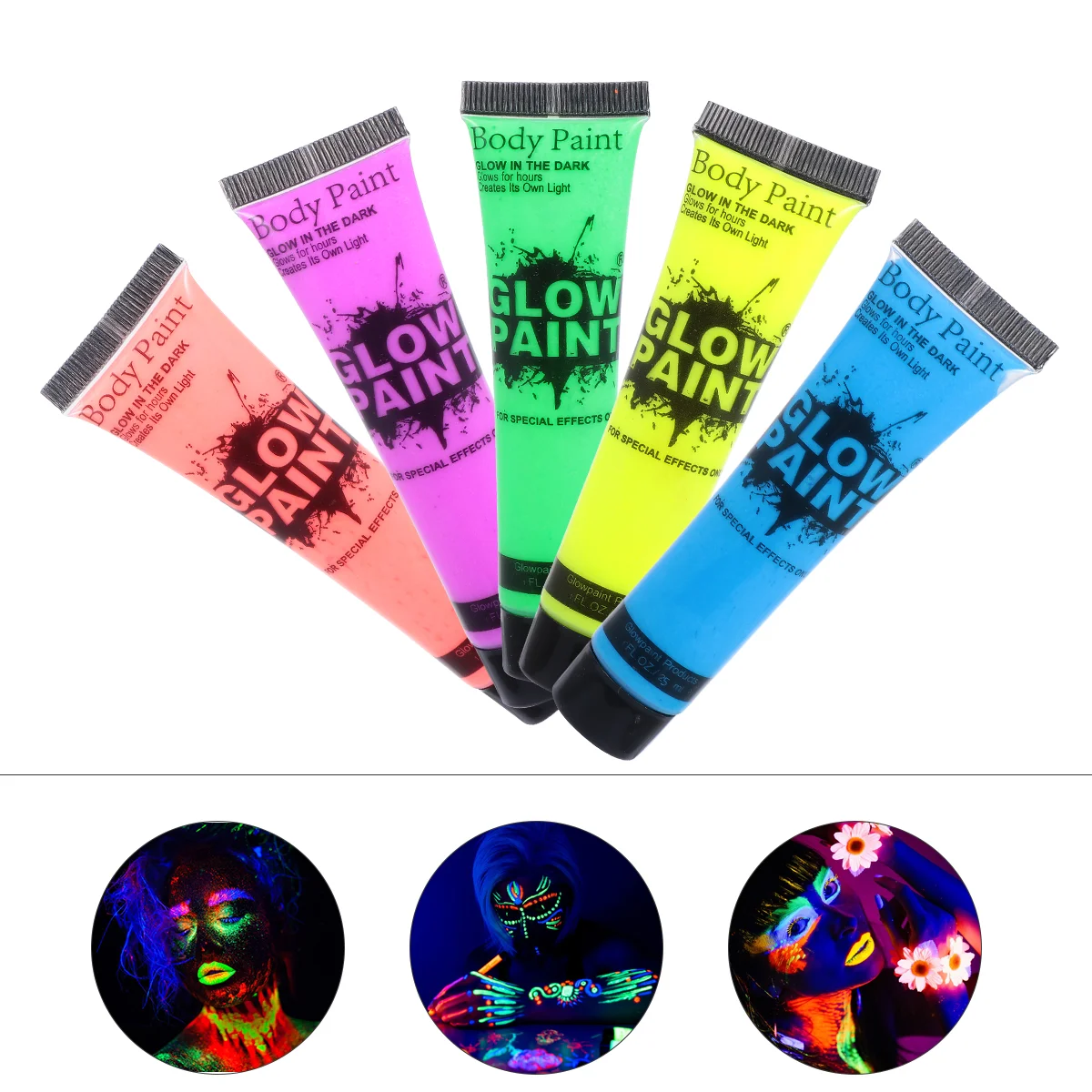 

Paint Neon Uv Body Fluorescent Face Set Paints Reactive Dark Pigment The Glow Kit Kids Blacklight Finger Diy