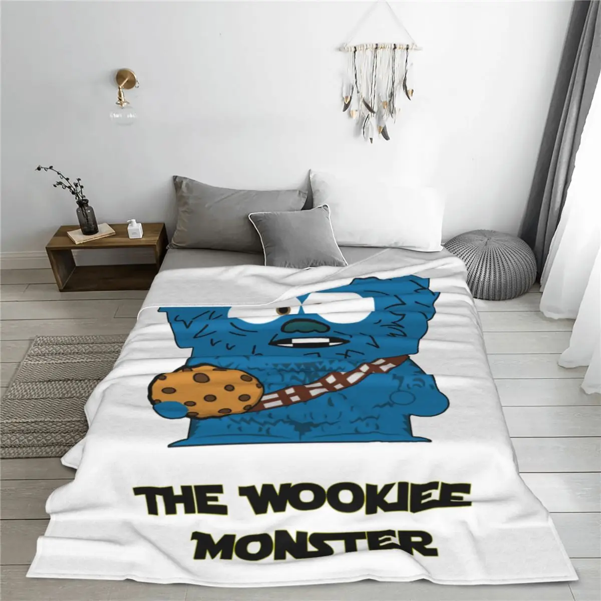 Одеяла The Wookiee Monster Улица Сезам Cookie фланелевое дышащее одеяло для кресла