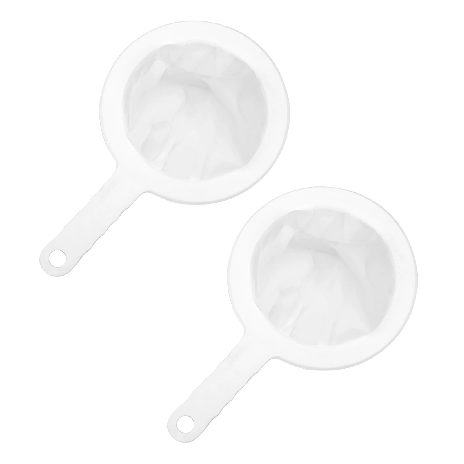 

2pcs Net Milk Strainer Food Fine Mesh Filtering With Handle Flour Sieve Colander Honey Soymilk Yogurt Kitchen Tool Juice