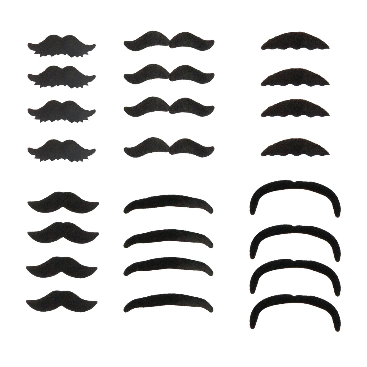 

24 Pcs Fake Beard Halloween Costumes Men Festival Novelty Mustaches Face Fiber Man