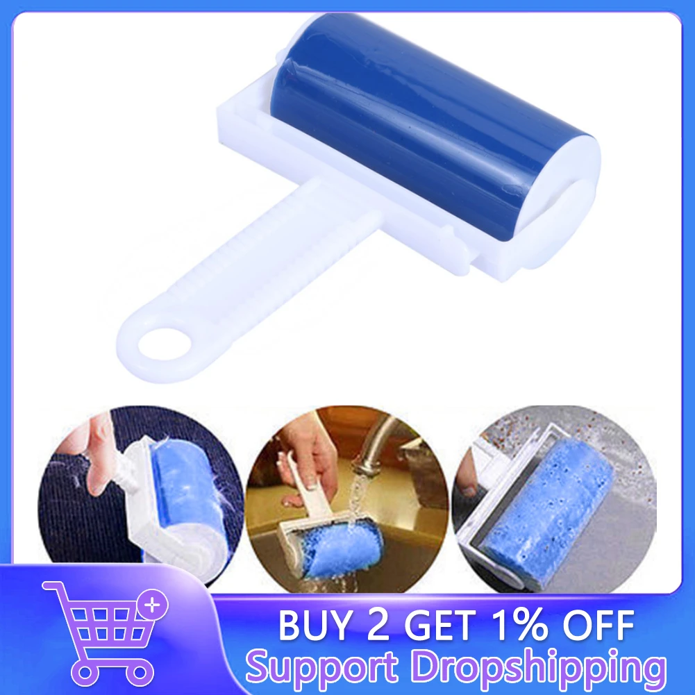 Portable Washable Dust Wiper Roller Sticking Lint For Clothes Cleaning Pet Hair Remover Cleaner Home Tools | Дом и сад