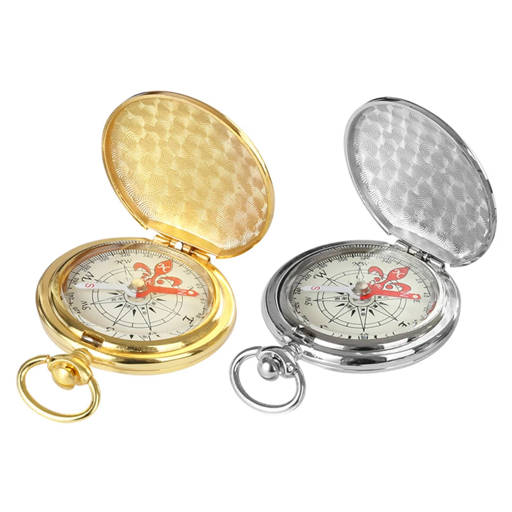 

Карманные часы, портативные, бронзовые, с компасом, винтажные, для кемпинга, походов, охоты, рыбалки, выживания, навигации