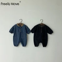 freely move kids baby boy jumper girls clothes pants denim jeans overalls toddler infant jumpsuits newborn clothing tracksuits