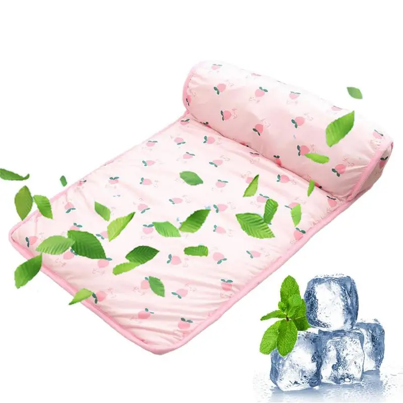 

Cooling Mat For Cats Cute Pet Cooling Mat Cool Bed And Cute Ice Pad With Colorful Print And Pillow For Dogs Summer For Outdoor