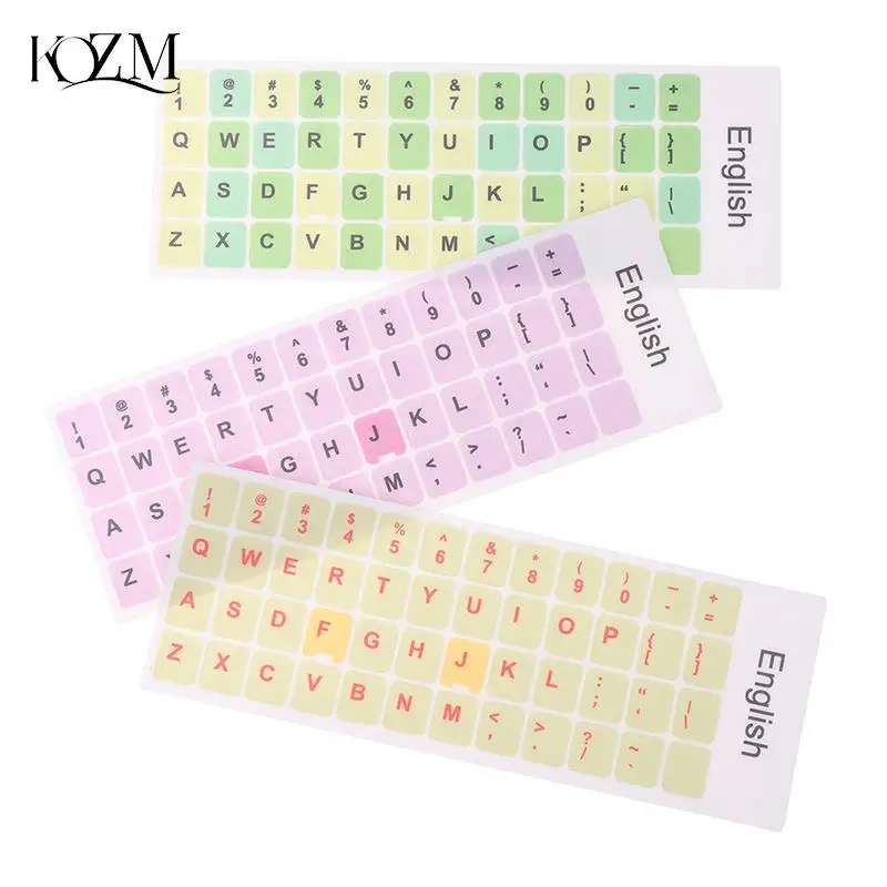 

English Keyboard Sticker Makaron Color Keycap Key Caps Cover Stickers Desktop Computer Laptop Sticker