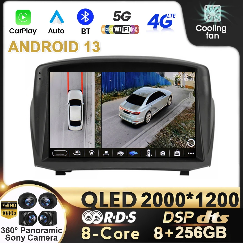 

Автомобильный радиоприемник Android 13 для Ford Fiesta Mk 6 2008 - 2019 мультимедийный видеоплеер навигатор GPS DSP QLED Carplay WIFI 4G авто