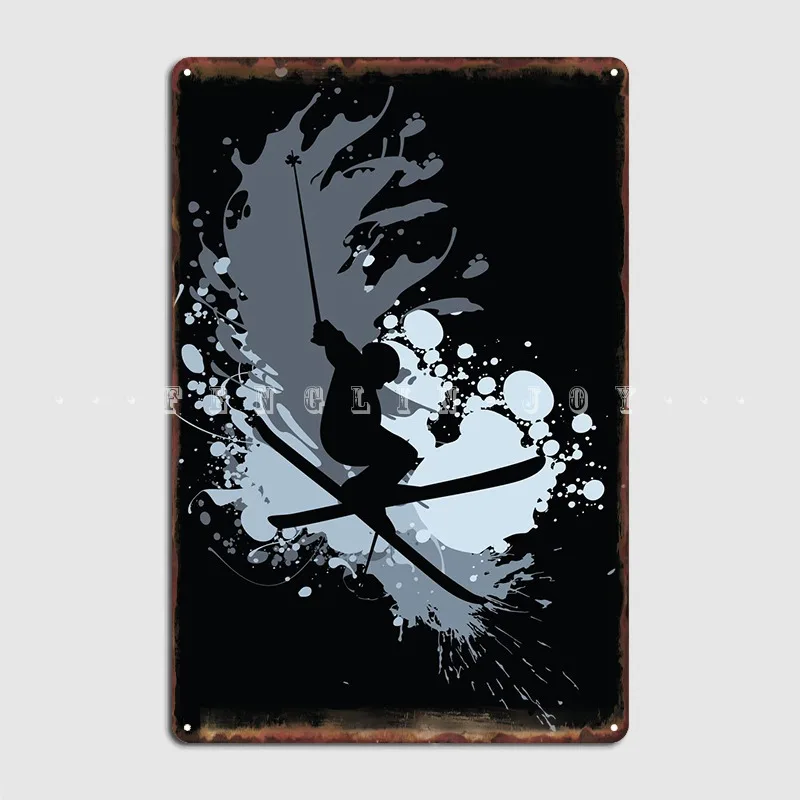 

Skiing Sport Poster Metal Sign Designing Cave Pub Wall Plaque Wall Mural Tin Sign Poster
