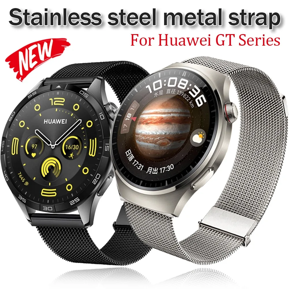 Ремешок 22 мм для Huawei Watch GT 5 46 мм/Watch 4 Pro/Buds/GT 3 2 GT3 Pro Металлический миланский