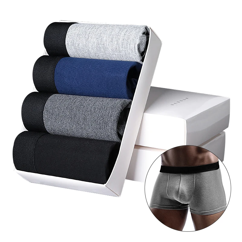 

Men Boxer Shorts Soft Boxers for Men's Panties Men’s Underpants Male Cotton Sexy Underwear Boxershorts Breathable Brief 4pcs/Set