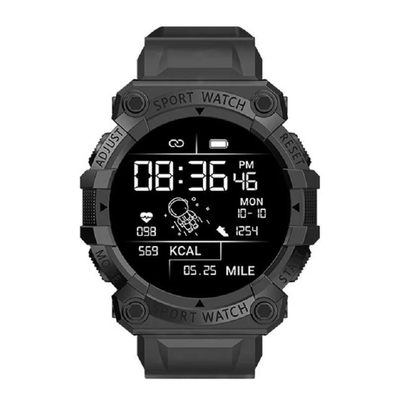 

Smart watch Men's watch Bluetooth color screen monitoring heart rate and blood pressure health wear watch black