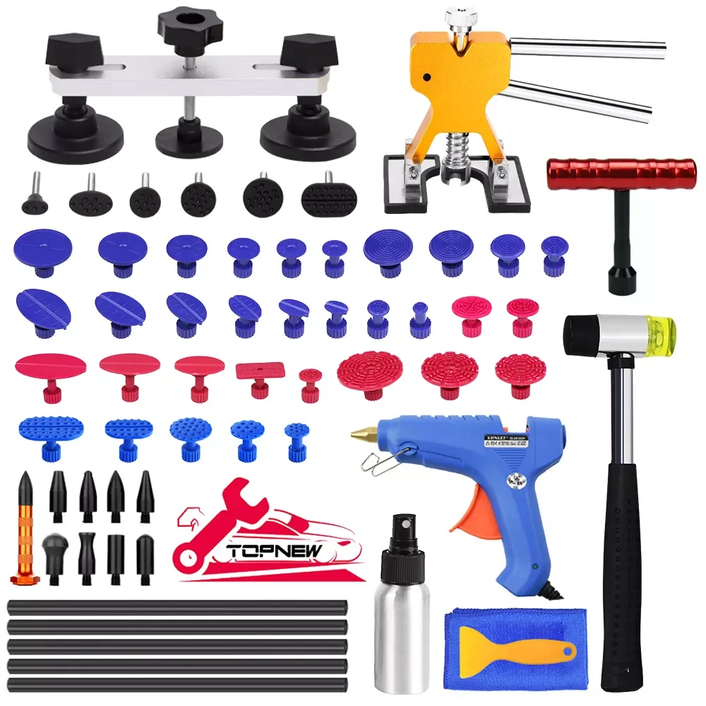 

Auto Paintless Dent Repair Kits - Car Dent Puller with Bridge Dent Puller Kit for Automobile Body Motorcycle Refrigerator