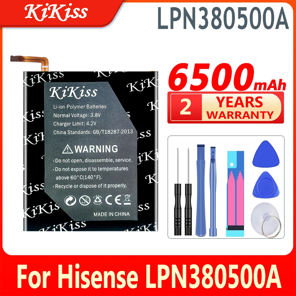 

6500mAh KiKiss 100% New Battery For Hisense LPN380500A Mobile Phone Batteries