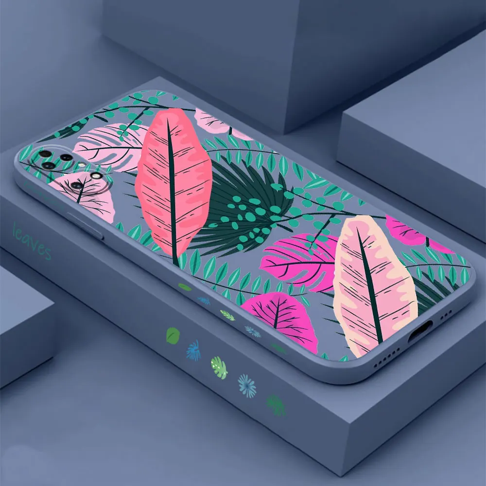 Consciousness leaves Plants Phone Case For Huawei P60 P50 P40 P30 P20 Mate 50 40 30 20 20X 10 Colour Liquid Silicone Cover Funda