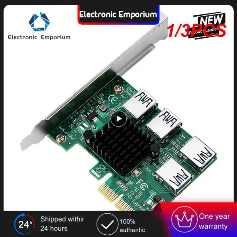 

1/3PCS to 4 Ports SATA 3.0 III 6Gbps Expansion Adapter PCI-e PCI Express x1 Controller Board Expansion Card Support X1/X4/X8/X16