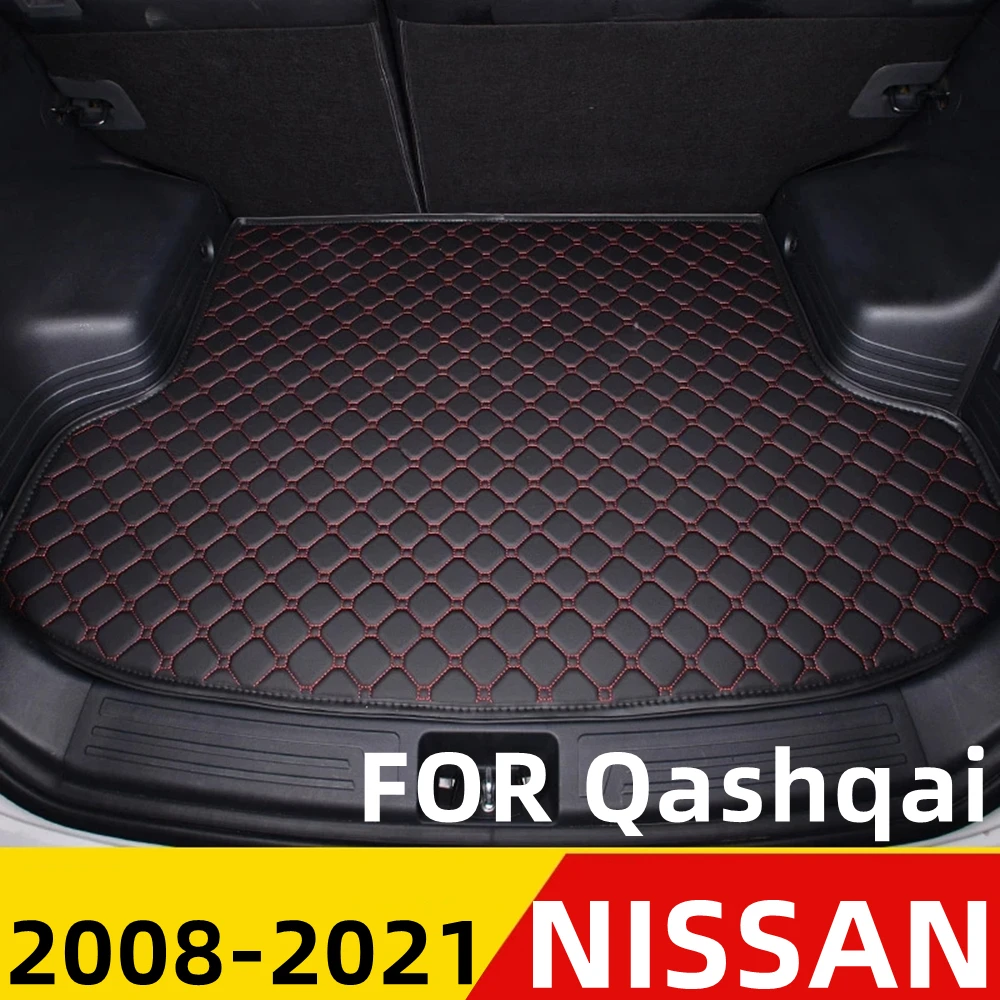 

Коврик для багажника автомобиля для NISSAN Qashqai 2008 09-2021, плоский боковой водонепроницаемый задний грузовой коврик, коврик, автомобильные аксес...