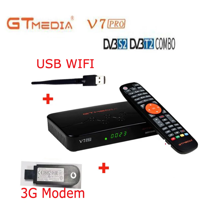 10 шт. GTMEDIA V7 Pro DVB-S2 H.265 DVB-T2 спутниковый ресивер декодер HD tv box конвертер приемник Plus |