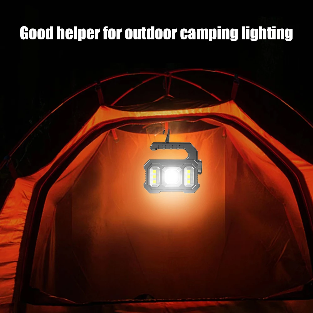 

LED+COB Solar Powered Lanterns USB Charging Waterproof Handheld Spotlight Searchlight 300LM 1200mAh Emergency Equipment