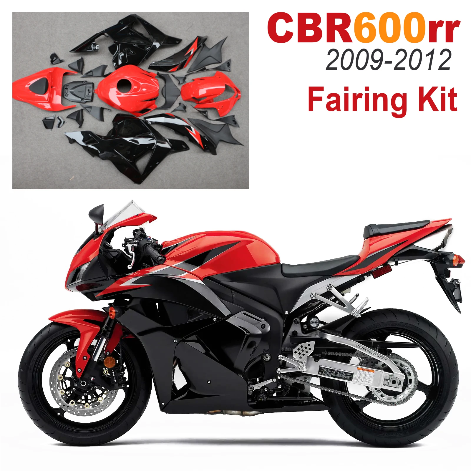 

for Honda CBR 600 RR F5 2009 - 2012 Fairing Kit Set Motorcycle Accessories Unpainted Bodywork CBR 600RR CBR600 RR CBR600RR 2010