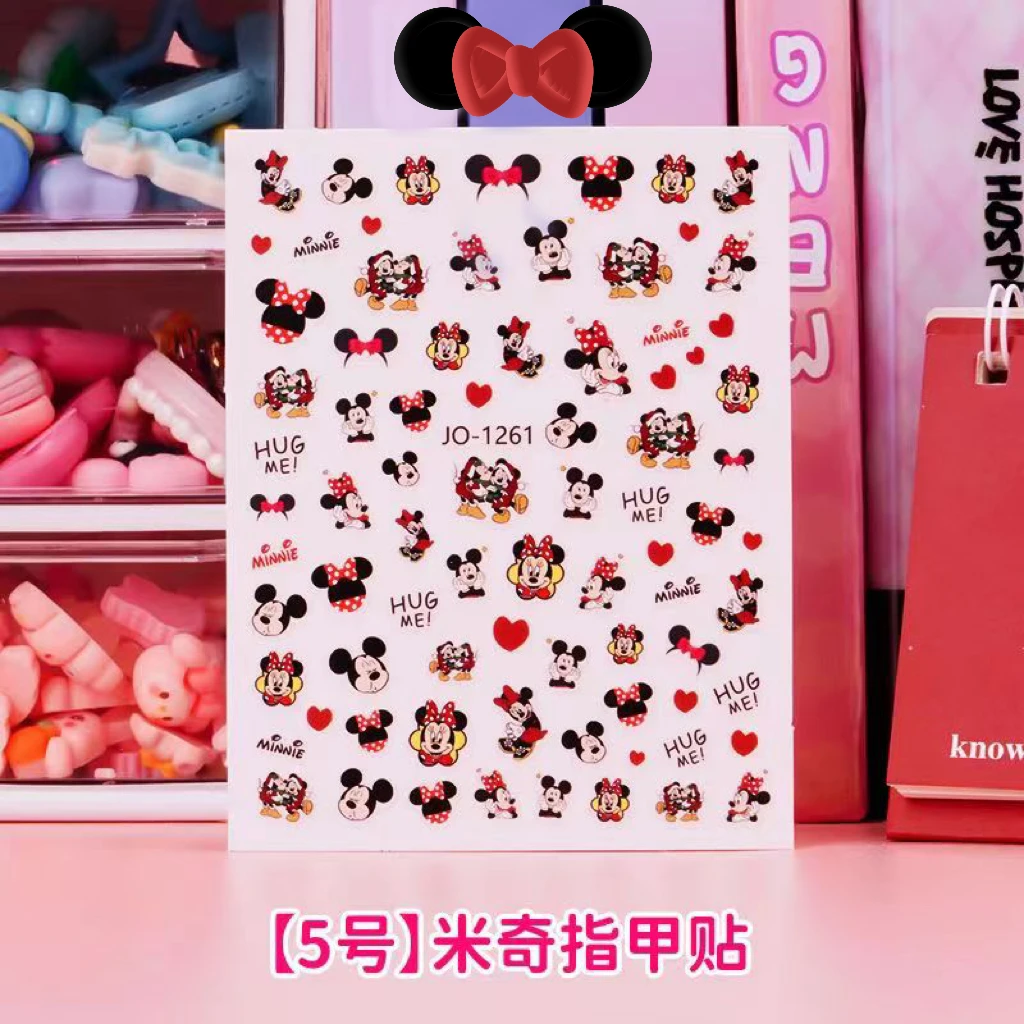 1 лист наклеек для ногтей милые Мультяшные детские наклейки серии Микки Маус