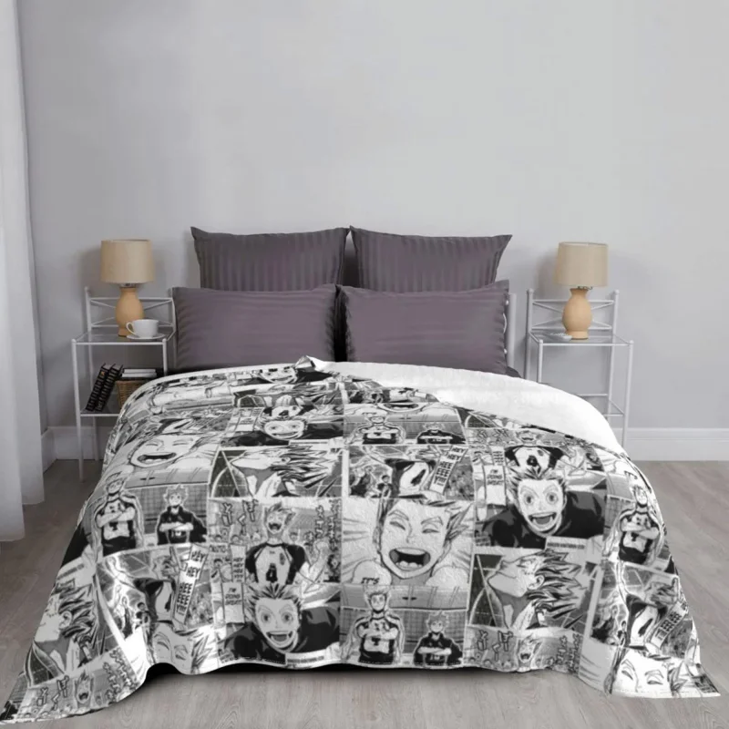 

Коллаж Bokuto Haikyuu одеяла коралловый флис плюшевый зимний волейбол портативный мягкий плед одеяло для постельного белья диван ковер