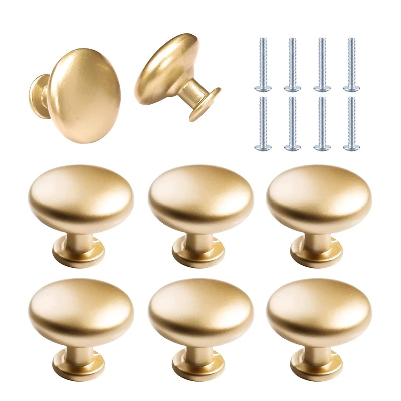 

8 PCS Door Knobs Gold Drawer Knobs Cupboard Handles Small Pull With Screws For Kitchen Cabinet Dresser DIY Furniture