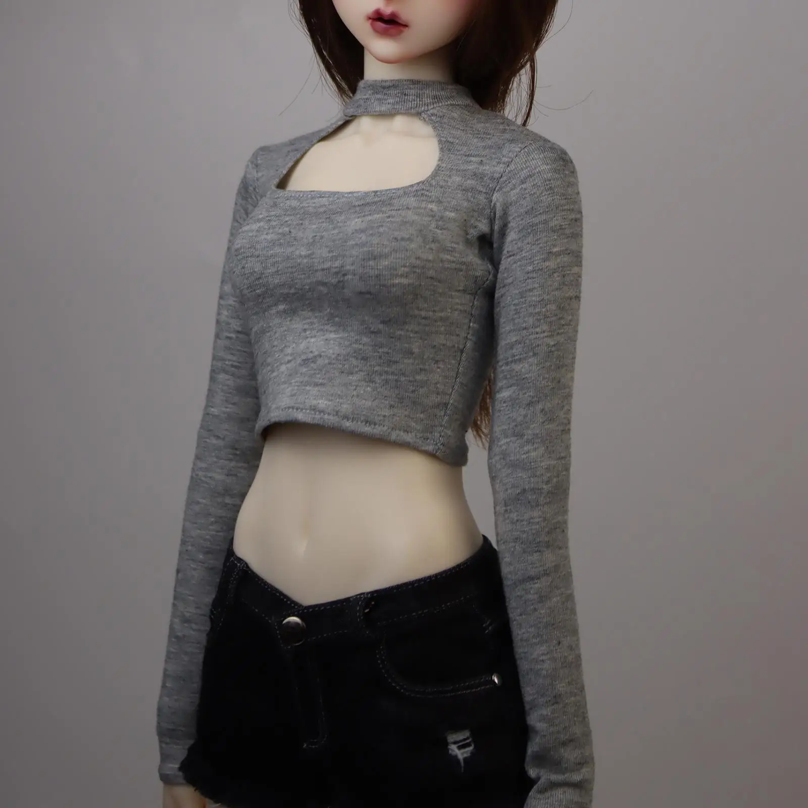 

Модный кукольный кроп-топ, повседневная одежда, однотонная одежда ручной работы Для 12-дюймового кукольного костюма, Аксессуары для платья